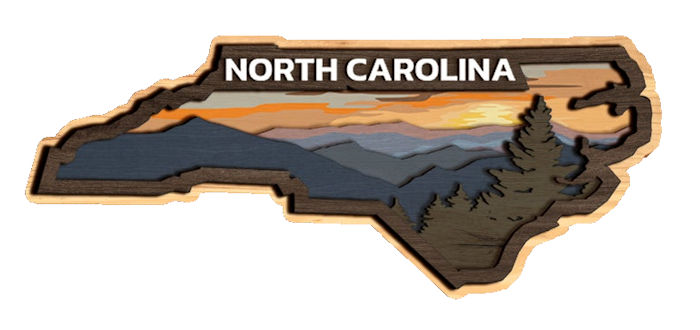 North Carolina Multilayered Laser Cutout